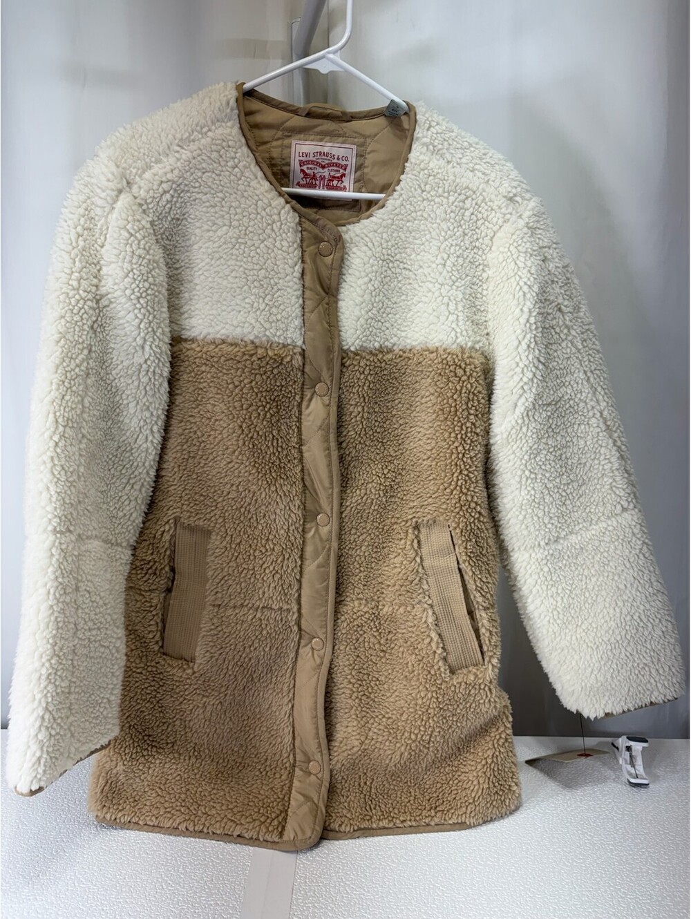 Levi's Two-Tone Sherpa Fleece Jacket Size Small 254D